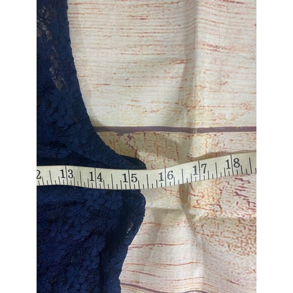 En Creme Women's Blue Sheer Lace Unlined Bohemian Maxi Dress - Medium - Picture 7 of 11